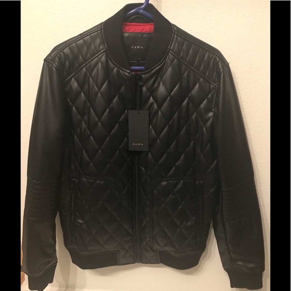 COPY - Zara Faux Leather Bomber Jacket
